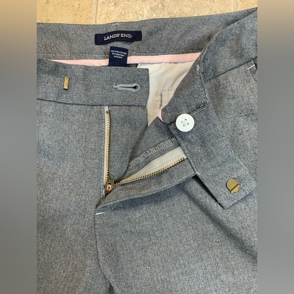 Lands' End Women's Dress Pants Gray Polyester Blend Size 4 - Picture 5 of 10
